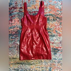 Nasty Gal Vibrant Red Snakeskin form fitting mini dress